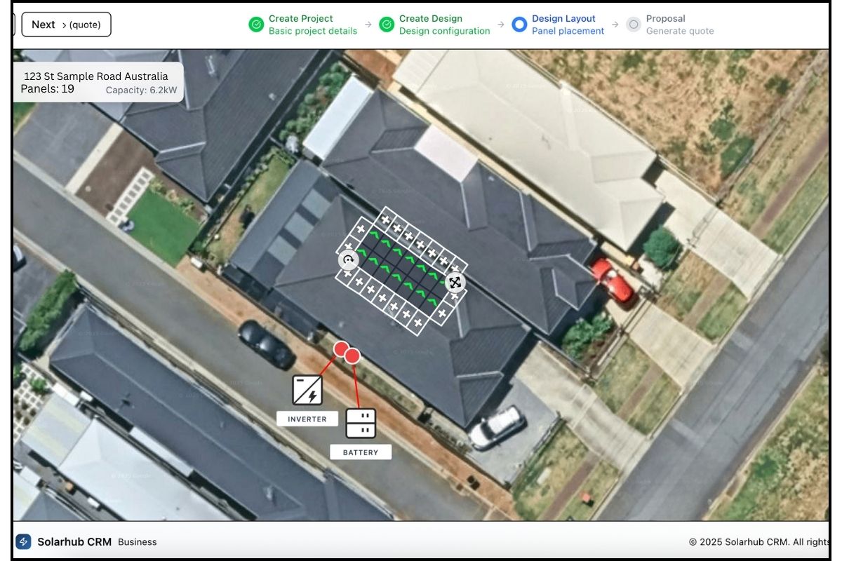 Solar Design Tool Interface